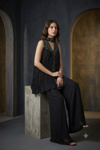 The Midnight Noir Pleated Co-ord Set
