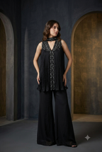 The Midnight Noir Pleated Co-ord Set
