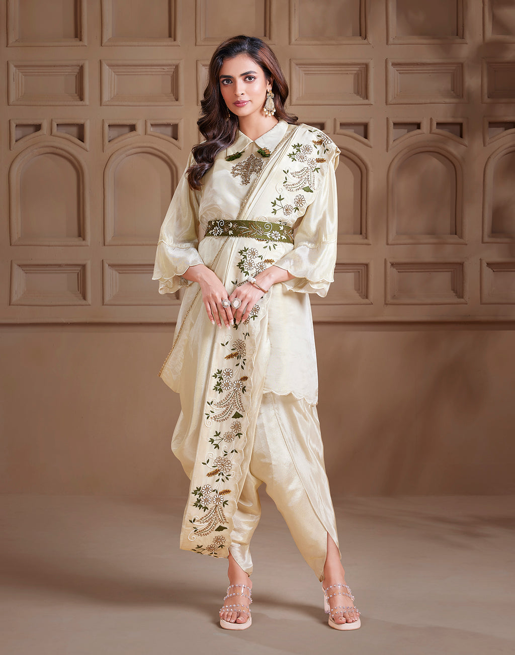 Seamless Silk Dhoti Set