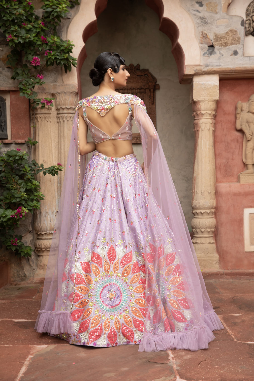 Shubh Studio Girlish Lehenga with Hand Embroidery work Indo Western