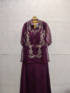 The Imperial Plum Sheer Overlay Set
