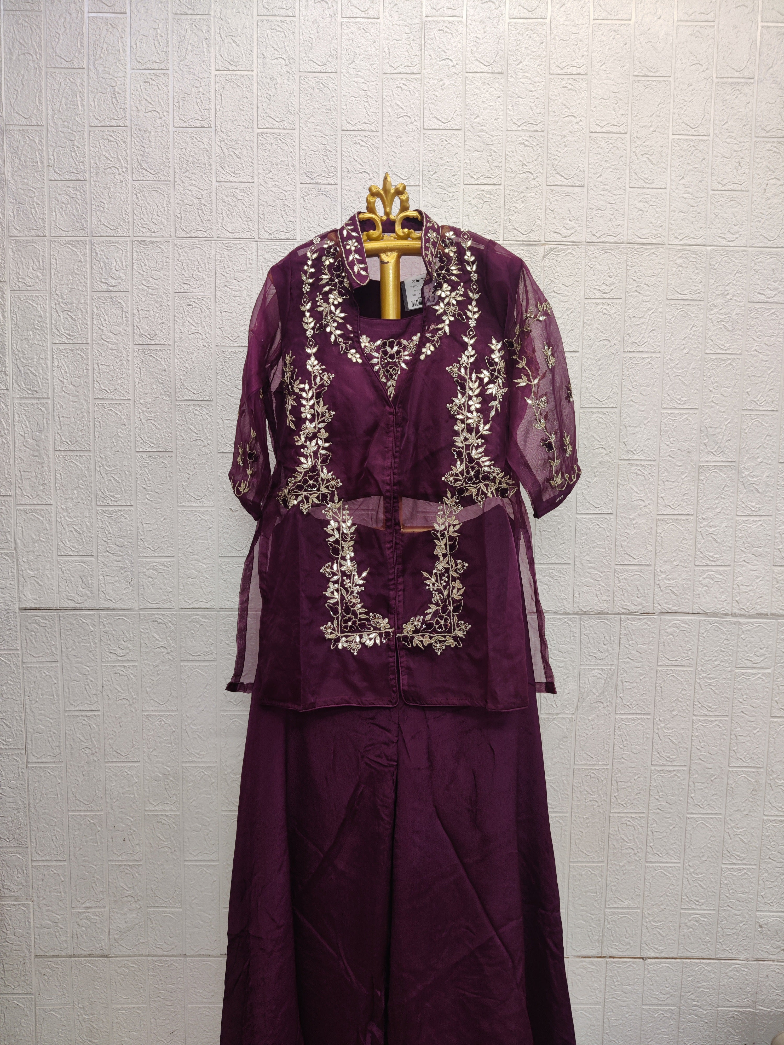 The Imperial Plum Sheer Overlay Set