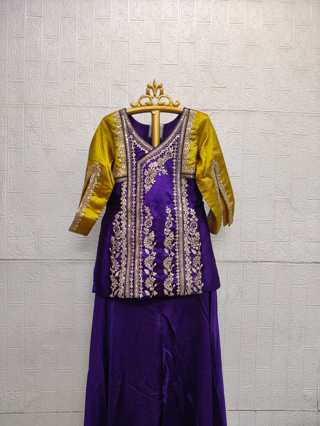 The Royal Violet & Olive Angrakha Set