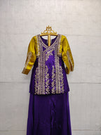 The Royal Violet & Olive Angrakha Set