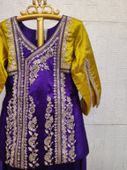 The Royal Violet & Olive Angrakha Set