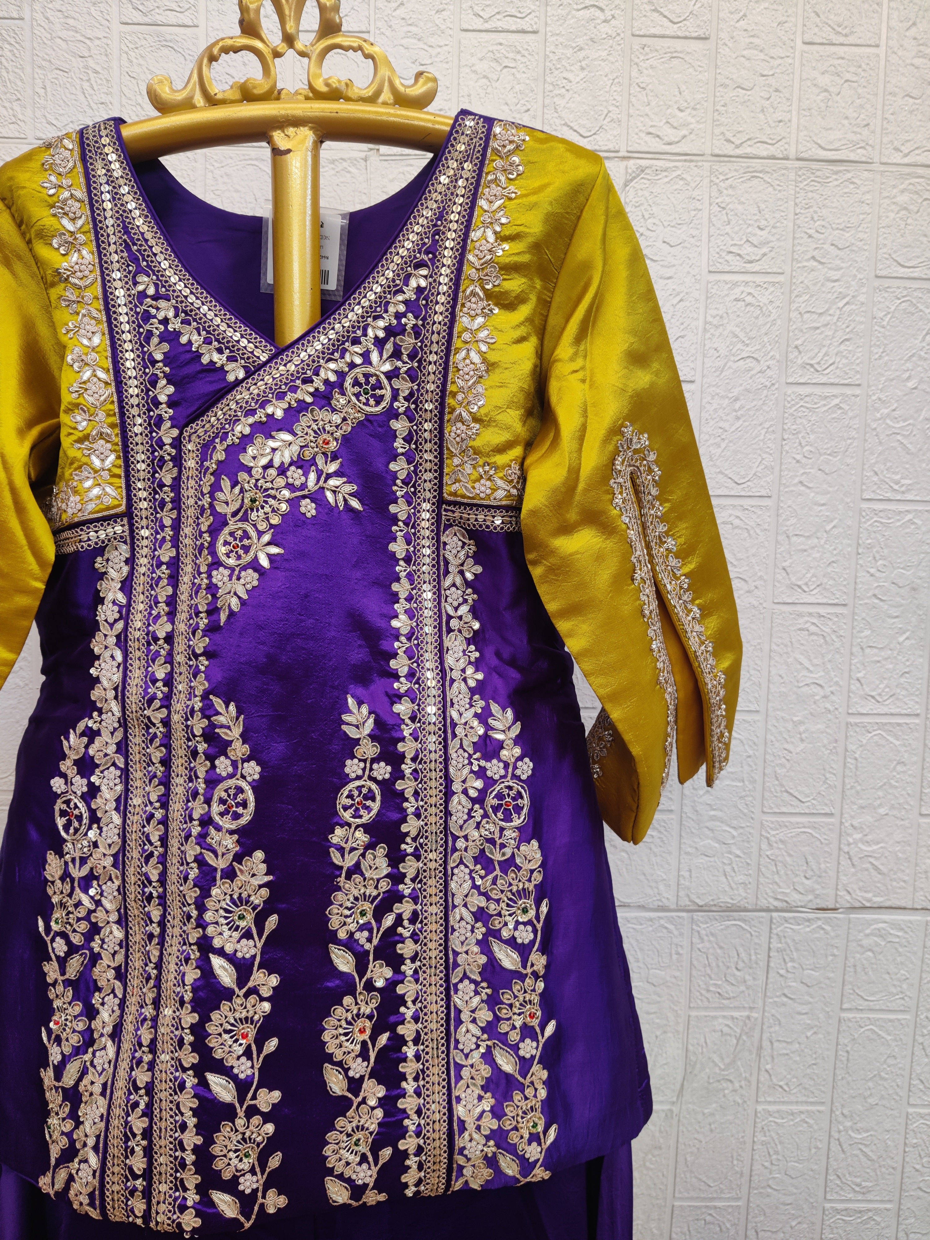 The Royal Violet & Olive Angrakha Set