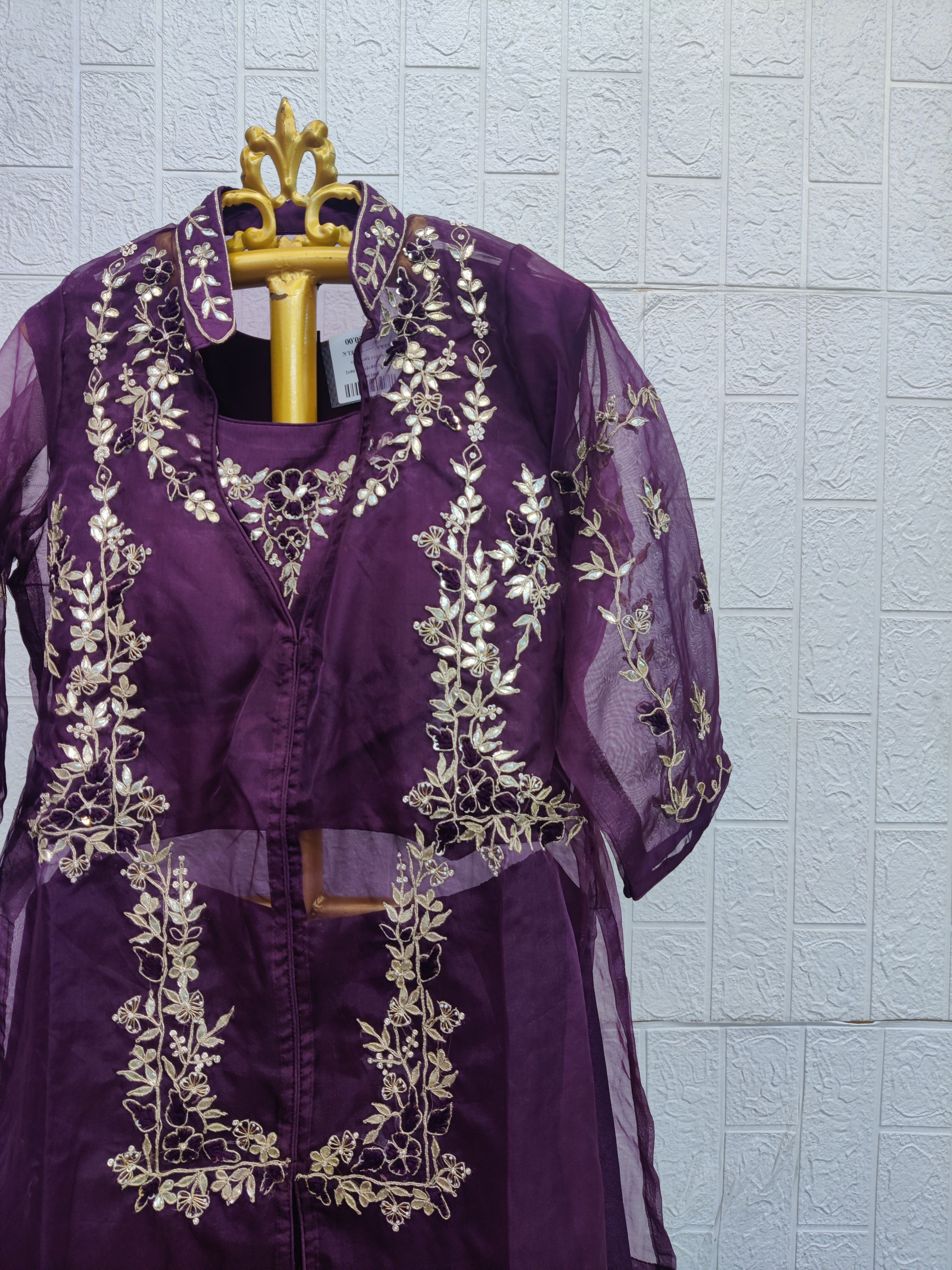 The Imperial Plum Sheer Overlay Set