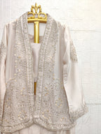 The Champagne Pearl Heavily Embellished Jacket Set