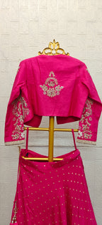 The Rani Pink Heritage Jacket Lehenga