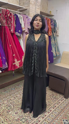 The Midnight Noir Pleated Co-ord Set