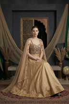 The Ethereal Cascade Cape Gown