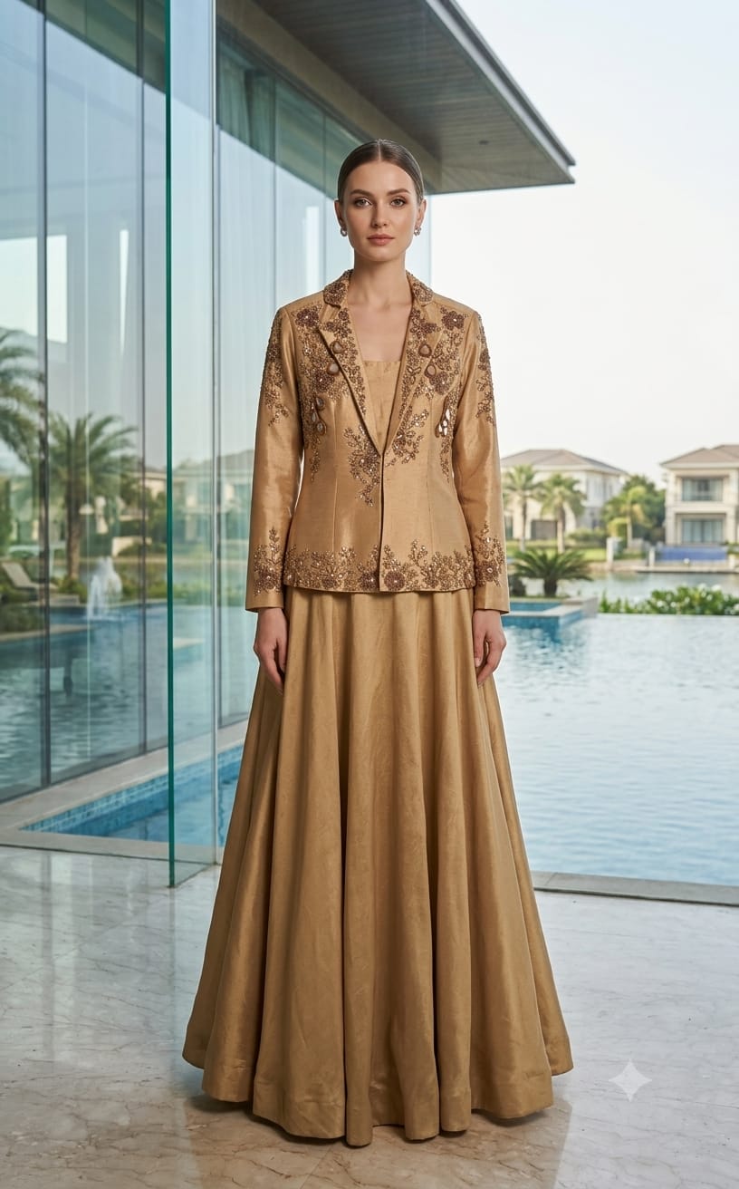 The Gilded Heritage Blazer Set