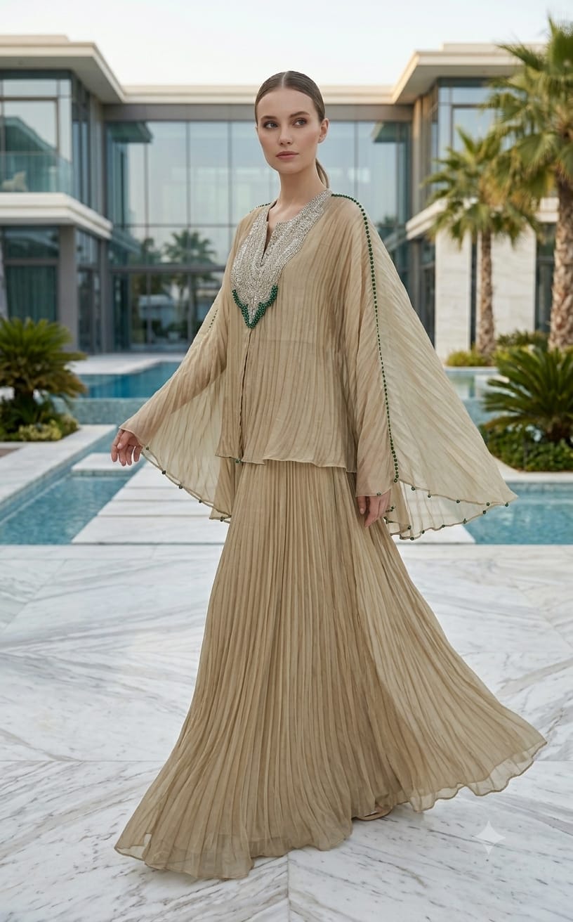 The Champagne Shimmer Kaftan Set(CHANGE COLOUR)