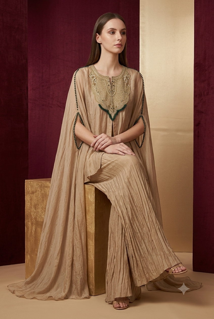 The Champagne Shimmer Kaftan Set(CHANGE COLOUR)