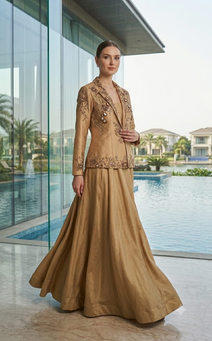 The Gilded Heritage Blazer Set