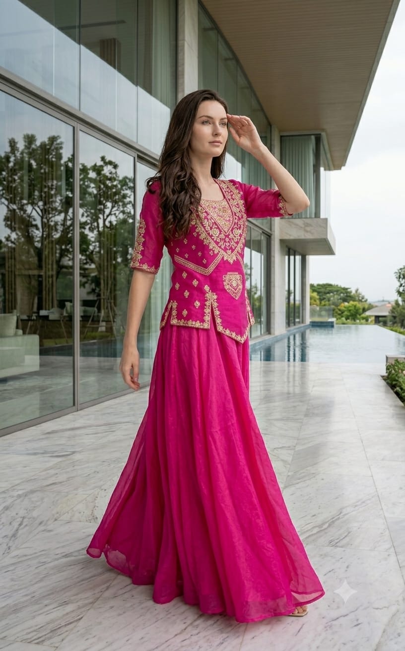 The Royal Magenta Lehenga
