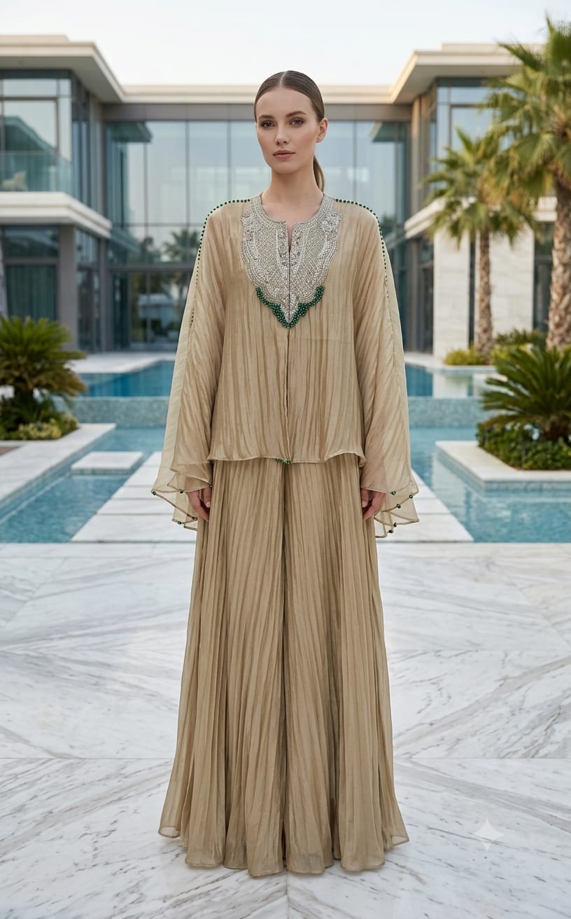 The Champagne Shimmer Kaftan Set(CHANGE COLOUR)
