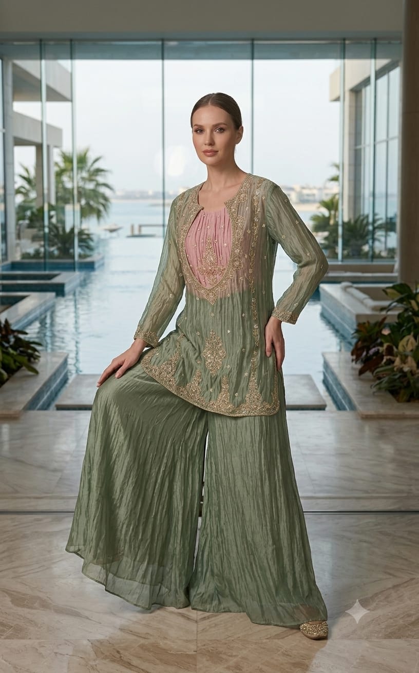 The Sage & Rose Heritage Sharara Set