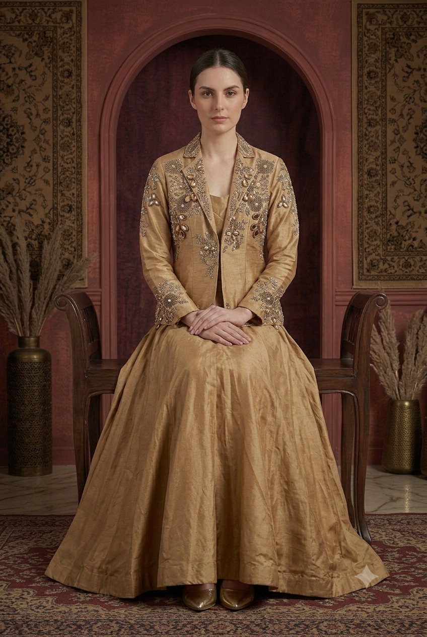 The Gilded Heritage Blazer Set
