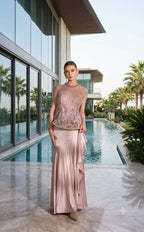 The Blush Petal Illusion Gown